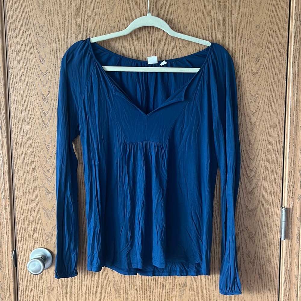 Navy Gap Blouse—Size Small